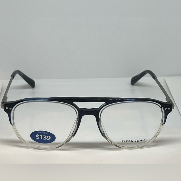 Elton John eyewear 55-19-145 Blue Fade Designer Fashion Glasses w/ case & cloth - Picture 3 of 14